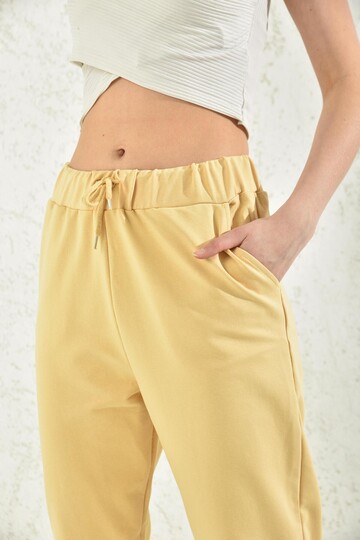 Yellow Thread Tie Pocket Detailed Sweatpants