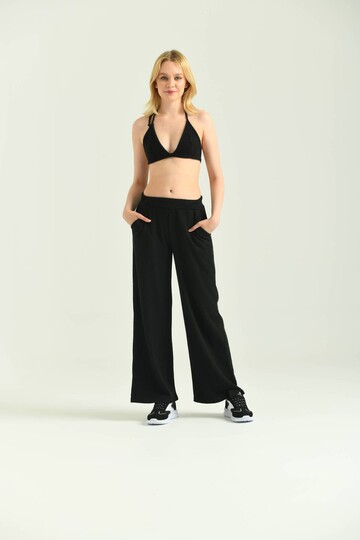 Black Tie Detailed Knitted Knitted Bustier