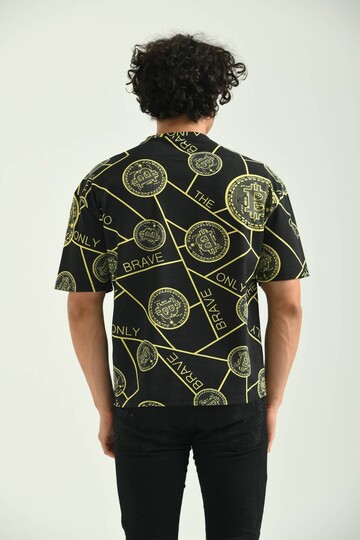 Black Crypto Pattern Short Sleeve T-Shirt