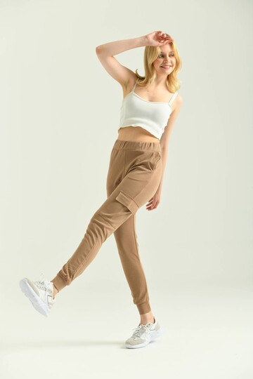Mink Basic Pocket Detailed Knitted Sweatpants
