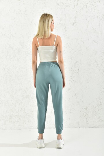 New Blue Elastic and Tied Sweatpants