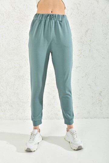 New Blue Elastic and Tied Sweatpants