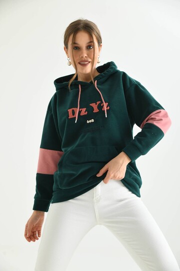 Yeşil Dz Yz 608 Nakışlı Sweatshirt