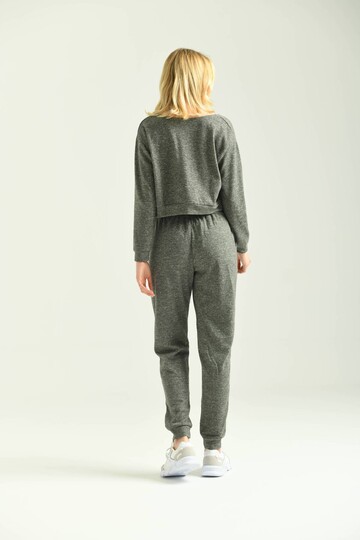 Green Elastic Eyelet Lacing Detail Sweatpants